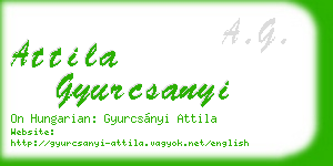 attila gyurcsanyi business card